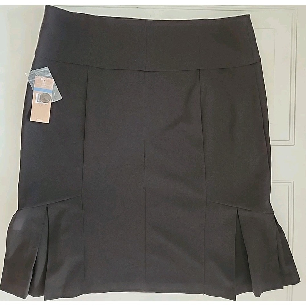 Black Hope & Harlow Pencil Skirt/ Kick Pleats/ Stretchy/Pull On/ 38in Waist / XL - Picture 3 of 10